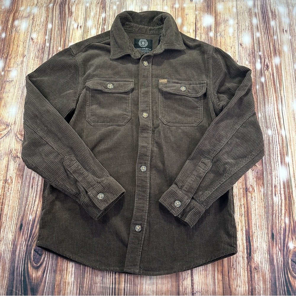 NWT Buffalo David Bitton Brown Lightweight Corduroy Jacket Size Small